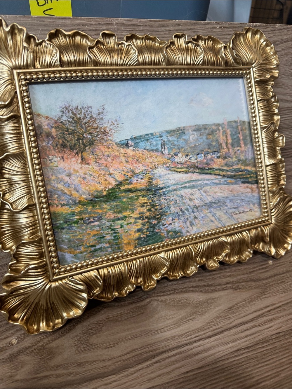 Gold Framed Impressionist Landscape Wall Art - Claude Monet The Road to Vétheuil - Picture 2 of 7